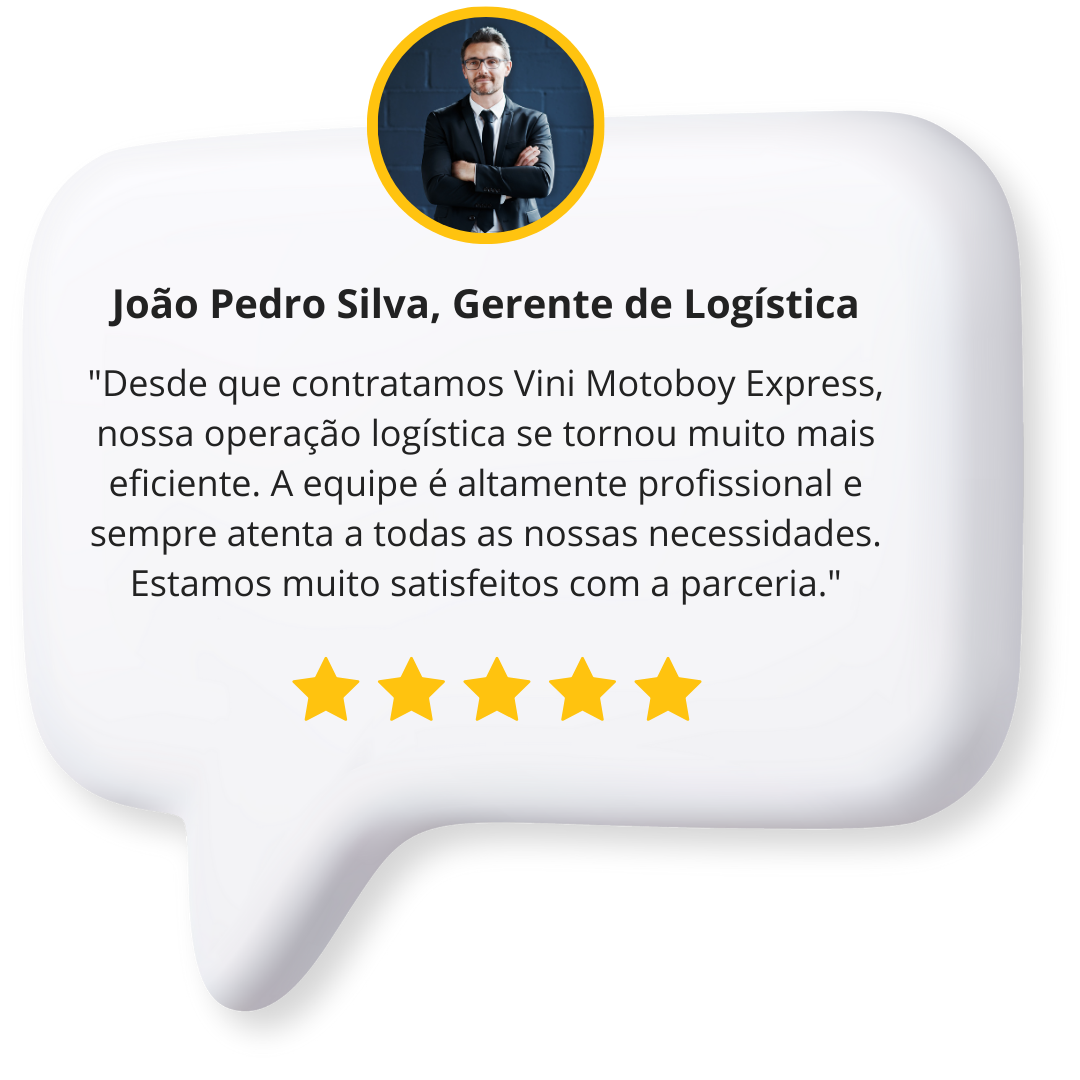 Depoimentos site Vini Motoboy Express