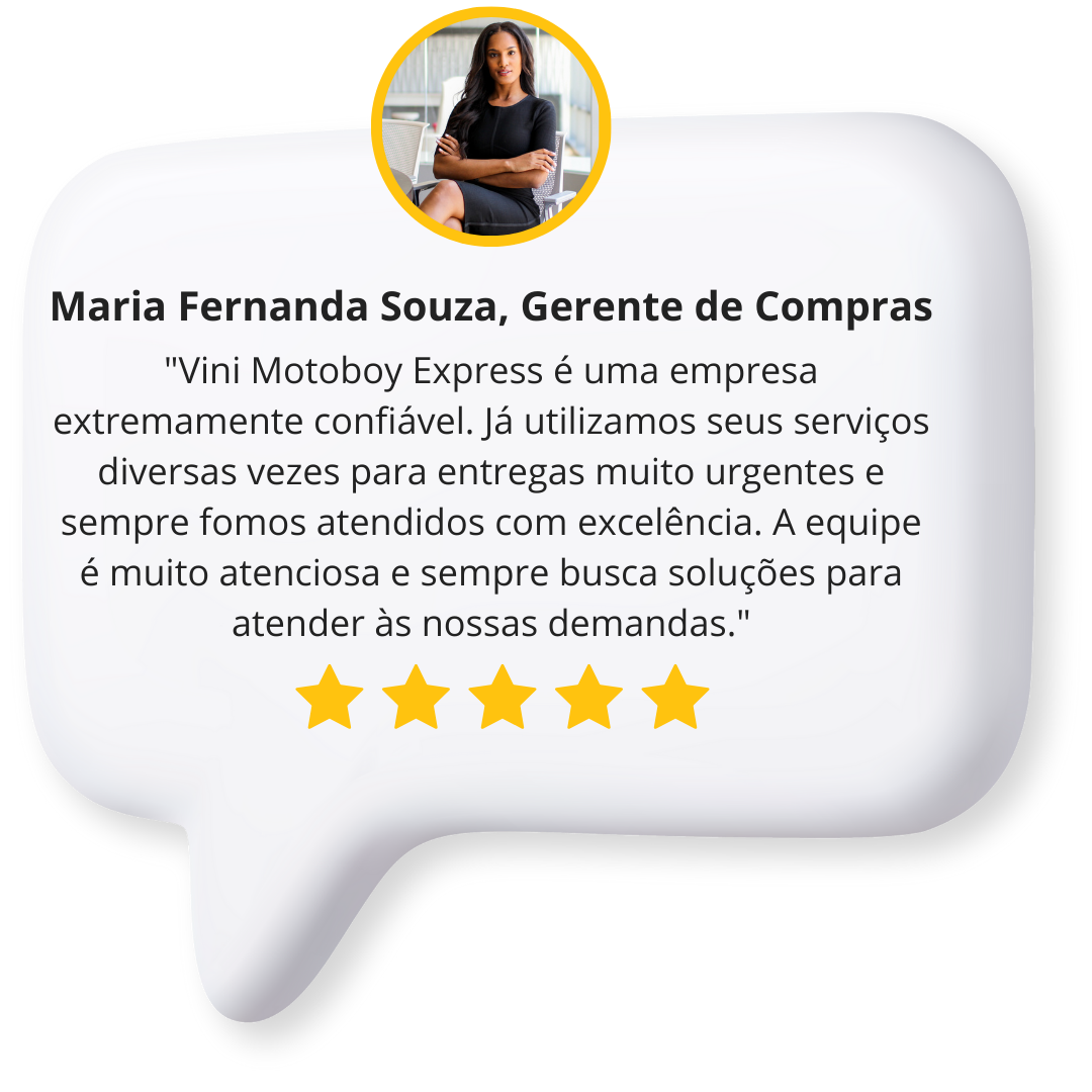 Depoimentos site Vini Motoboy Express