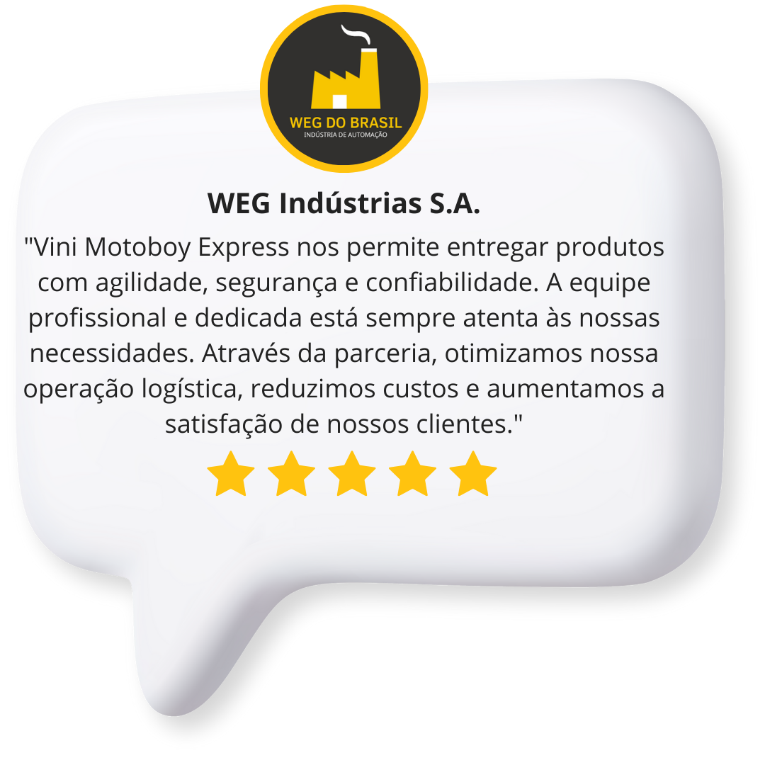 Depoimentos site Vini Motoboy Express